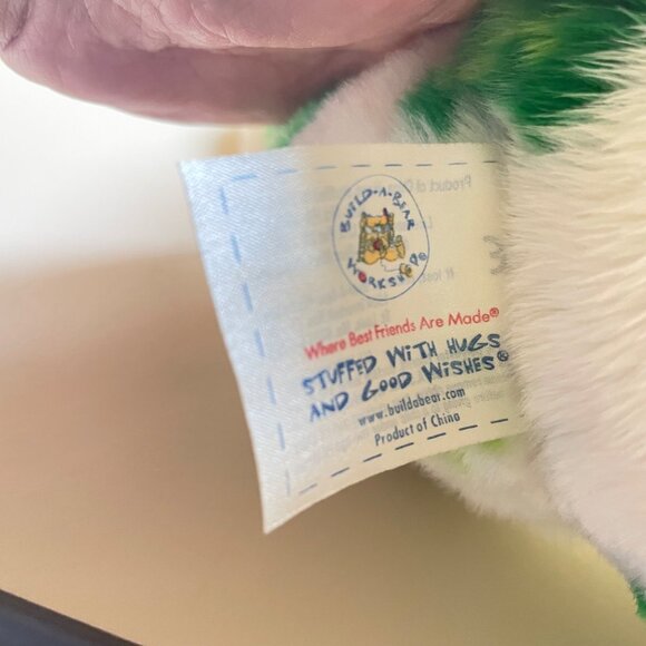 Shamrock Teddy Bear Plush By Build-A-Bear Workshop White & Green 100% Polyester - Picture 4 of 9